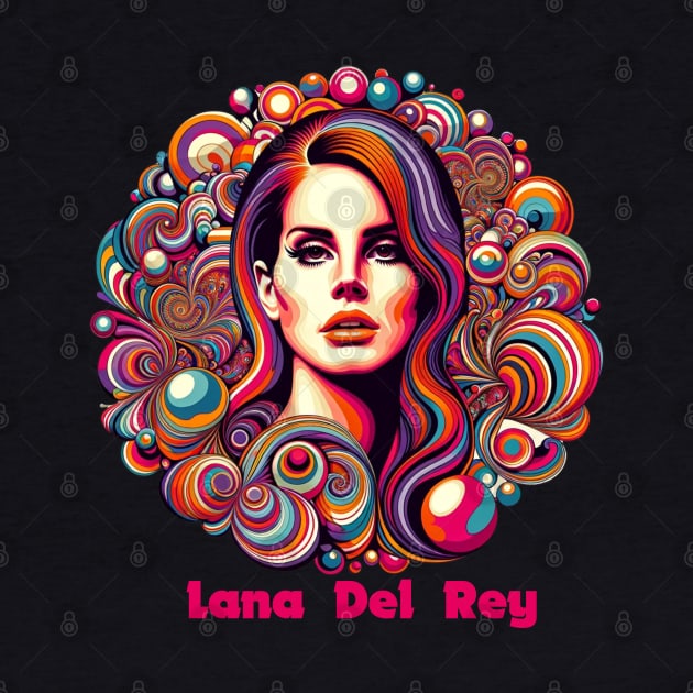 Lana Del Rey - Psychedelic Bubbles by Tiger Mountain Design Co.